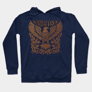 Born to be free, Flying eagle with ornaments Hoodie